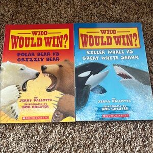 Who would win books.  Polar vs grizzly , whale vs shark